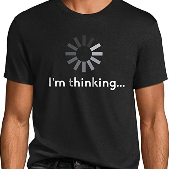 Hanes "I'm Thinking" Men’s Short Sleeve Graphic T-shirt - Picture 1 of 7
